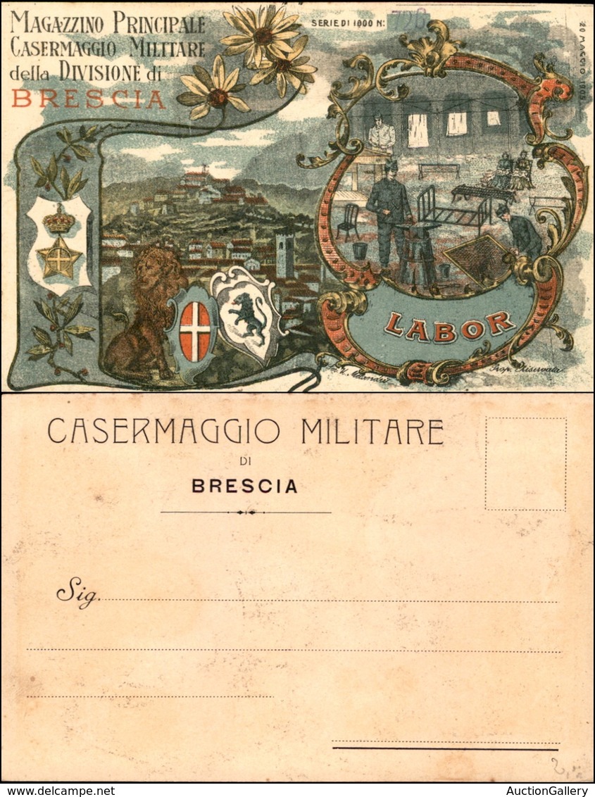 CARTOLINE - MILITARI-VARIE - Magazzino Principale Casermaggio Militare Della Divisione Di Brescia - Nuova - Sonstige & Ohne Zuordnung