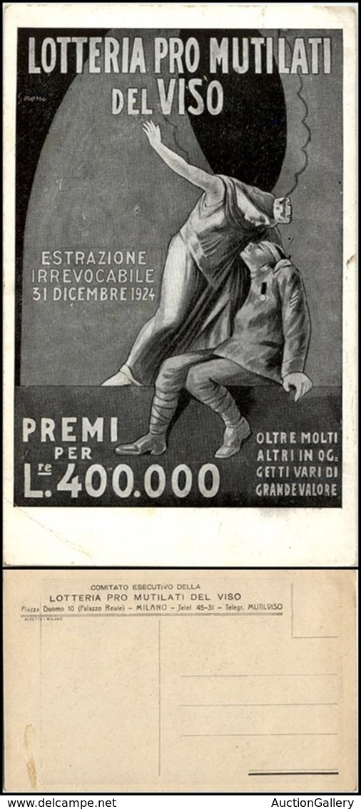 CARTOLINE - PUBBLICITARIE - Lotteria Pro Mutilati Del Viso - Illustratore Sironi - Nuova (80) - Zonder Classificatie