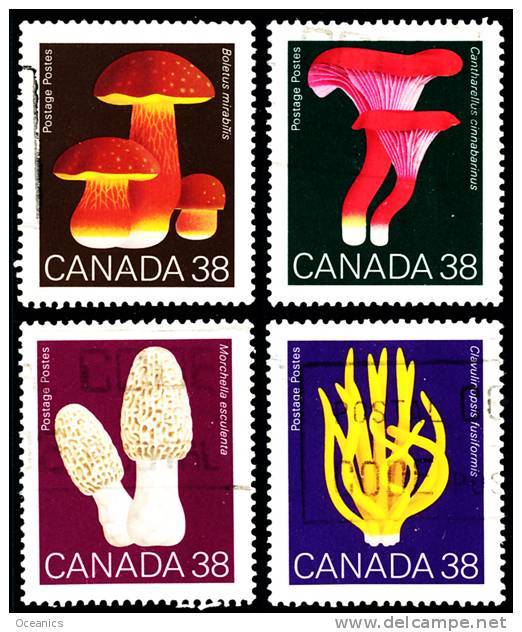Canada (Scott No.1245-48 - Champignons / Mushrooms) (o) Serie De 4 / Set Of 4 - Oblitérés