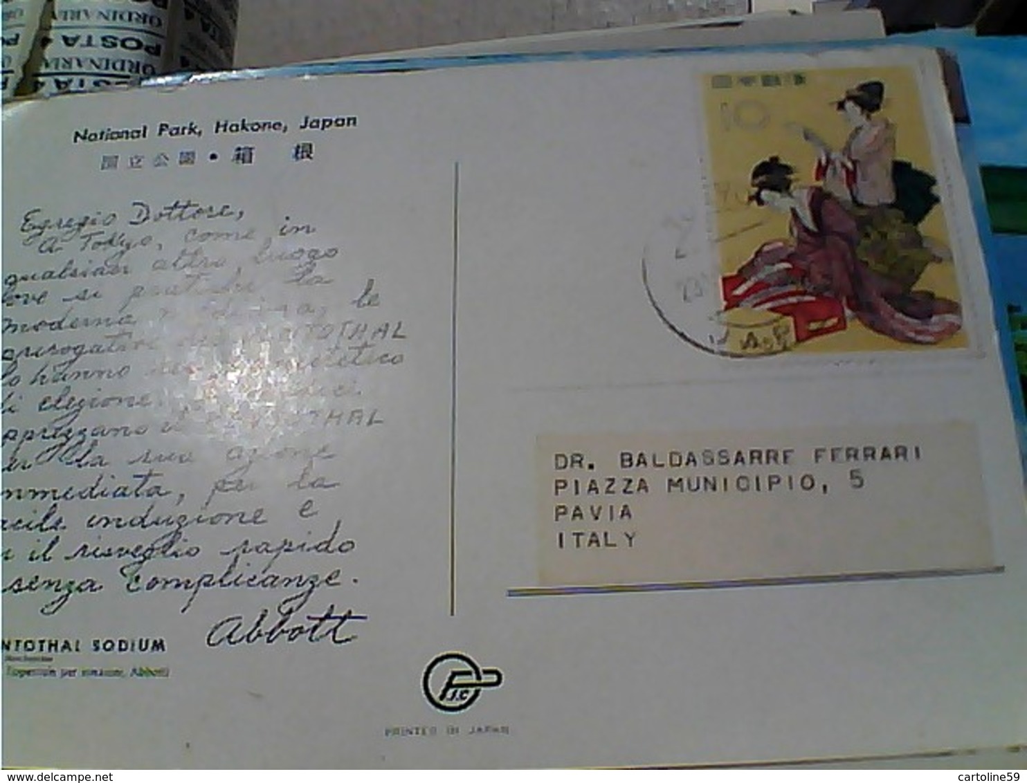 JAPAN GIAPPONE NATIONAL PERK HAKONE STAMP TIMBRE SELO  Books Women Dresses 10Y 1959 GX5691 - Altri & Non Classificati