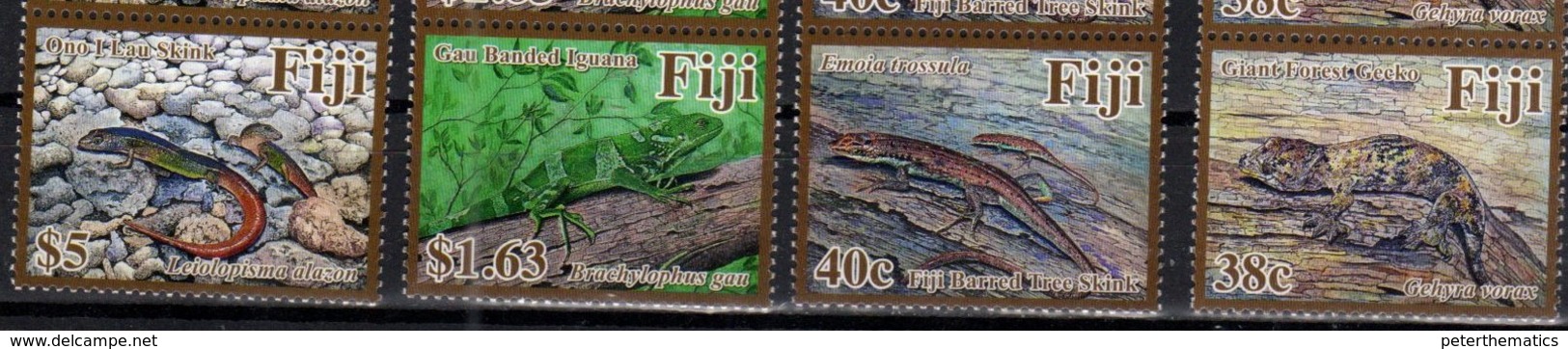 FIJI, 2018, MNH, REPTILES, LIZARDS, SKINKS, GECKOS, IGUANAS,4v - Other & Unclassified