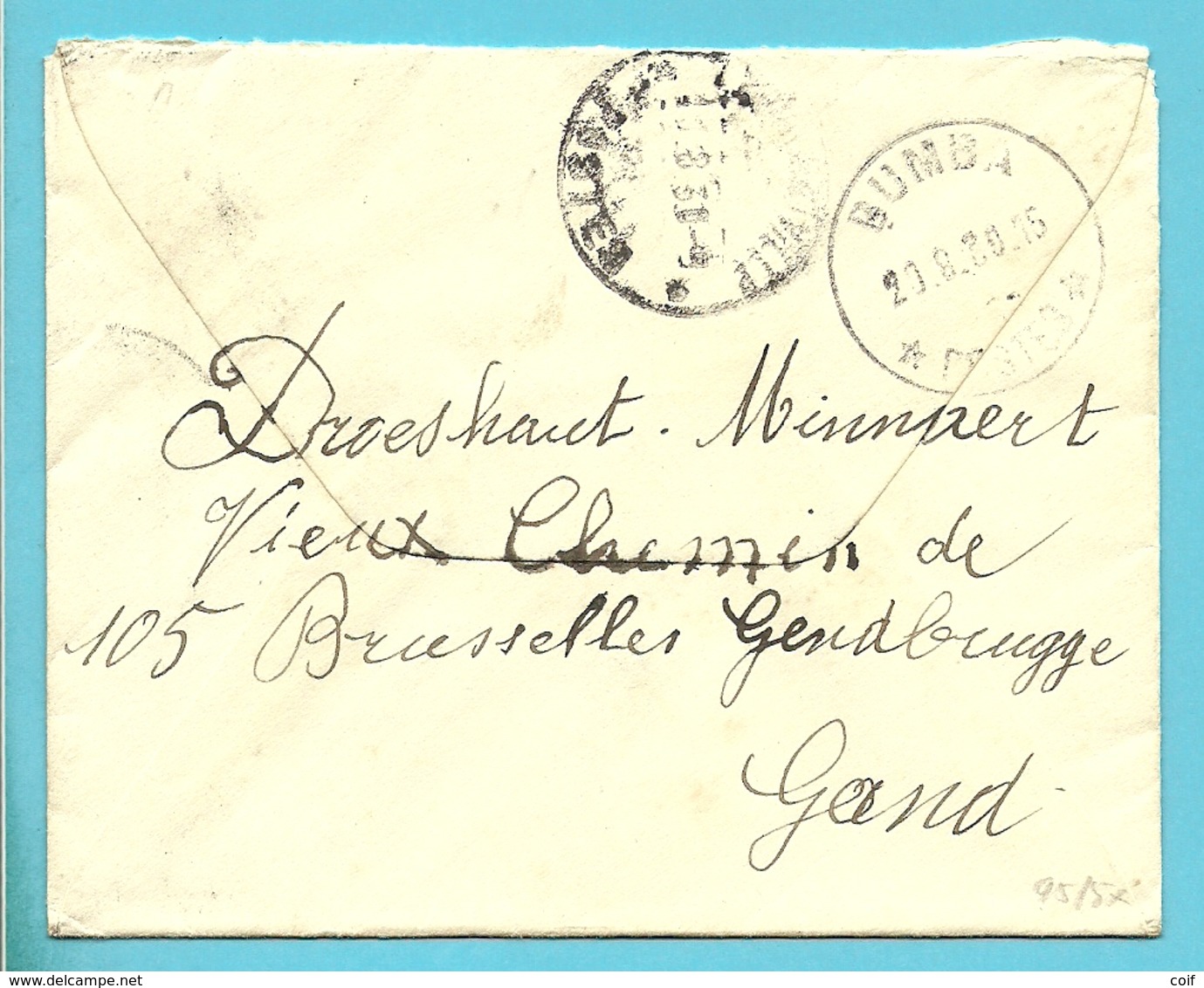 193+300+302 Op Brief Met Stempel GENT Naar BUMBA (Congo-Belge) , 1Fr = Voorkeurtarief Congo - Lettres & Documents