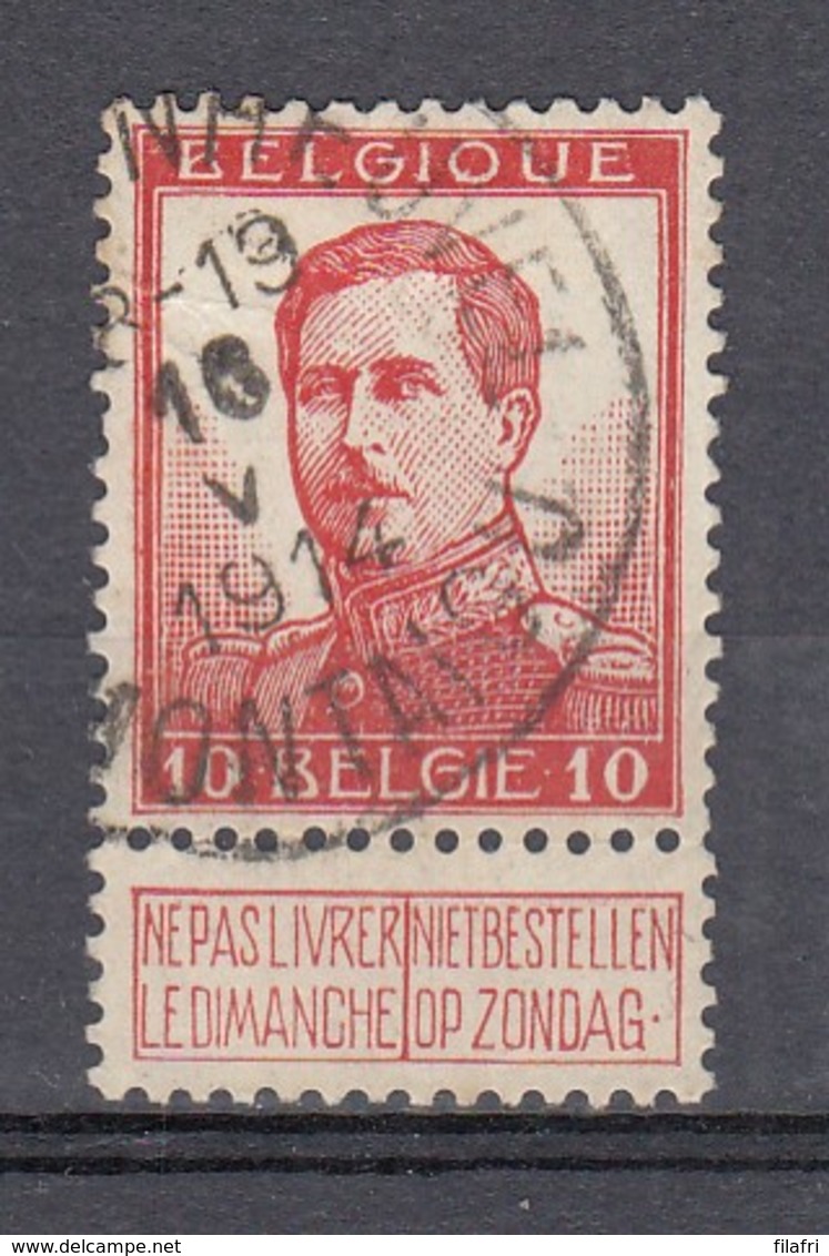 123 Gestempeld SCHERPENHEUVEL - MONTAIGU - COBA 8 Euro - 1912 Pellens