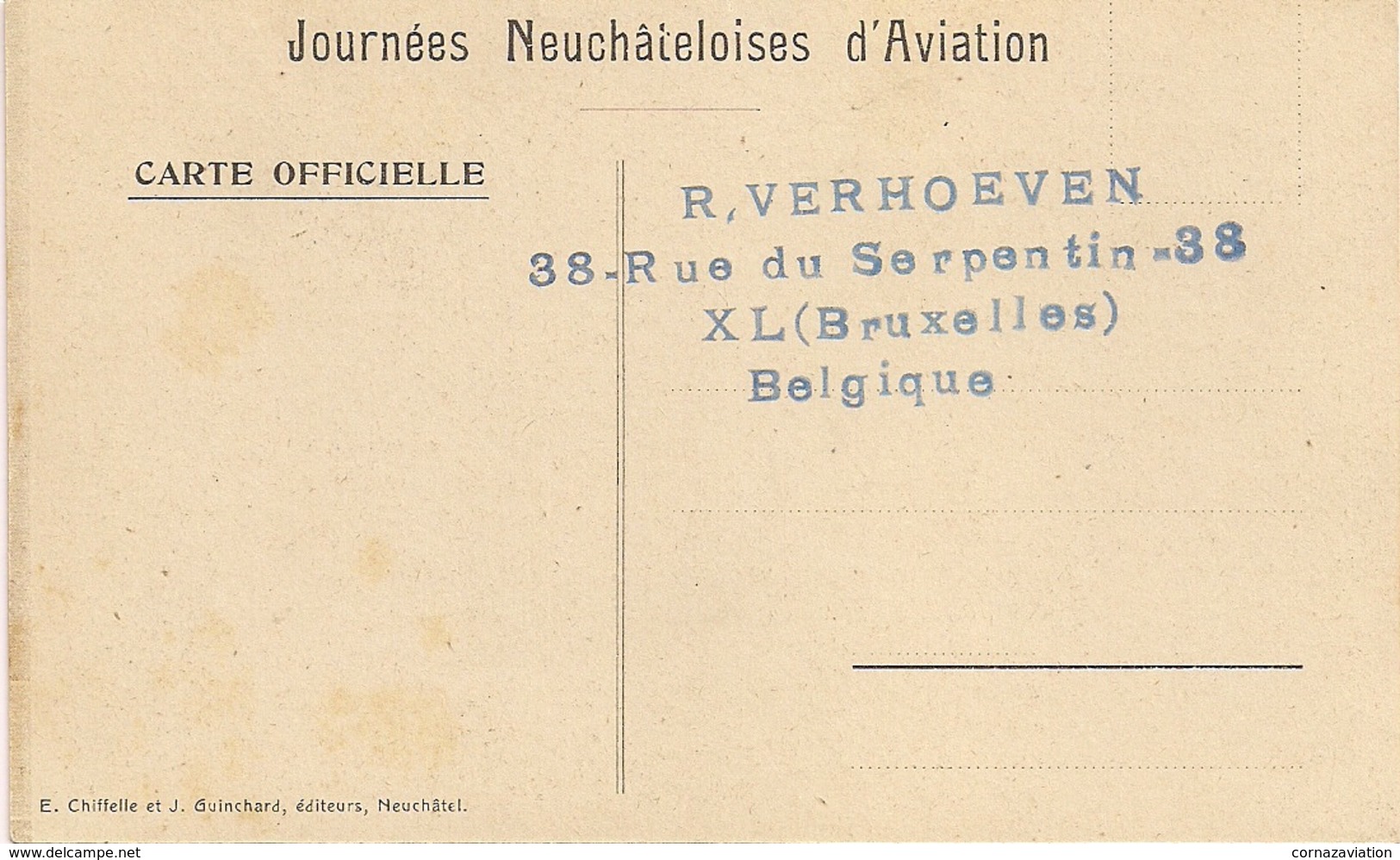 Aviation - Aviateur Ernest Failloubaz - Meeting Planeyse/Neuchâtel - 1910 - Aviadores