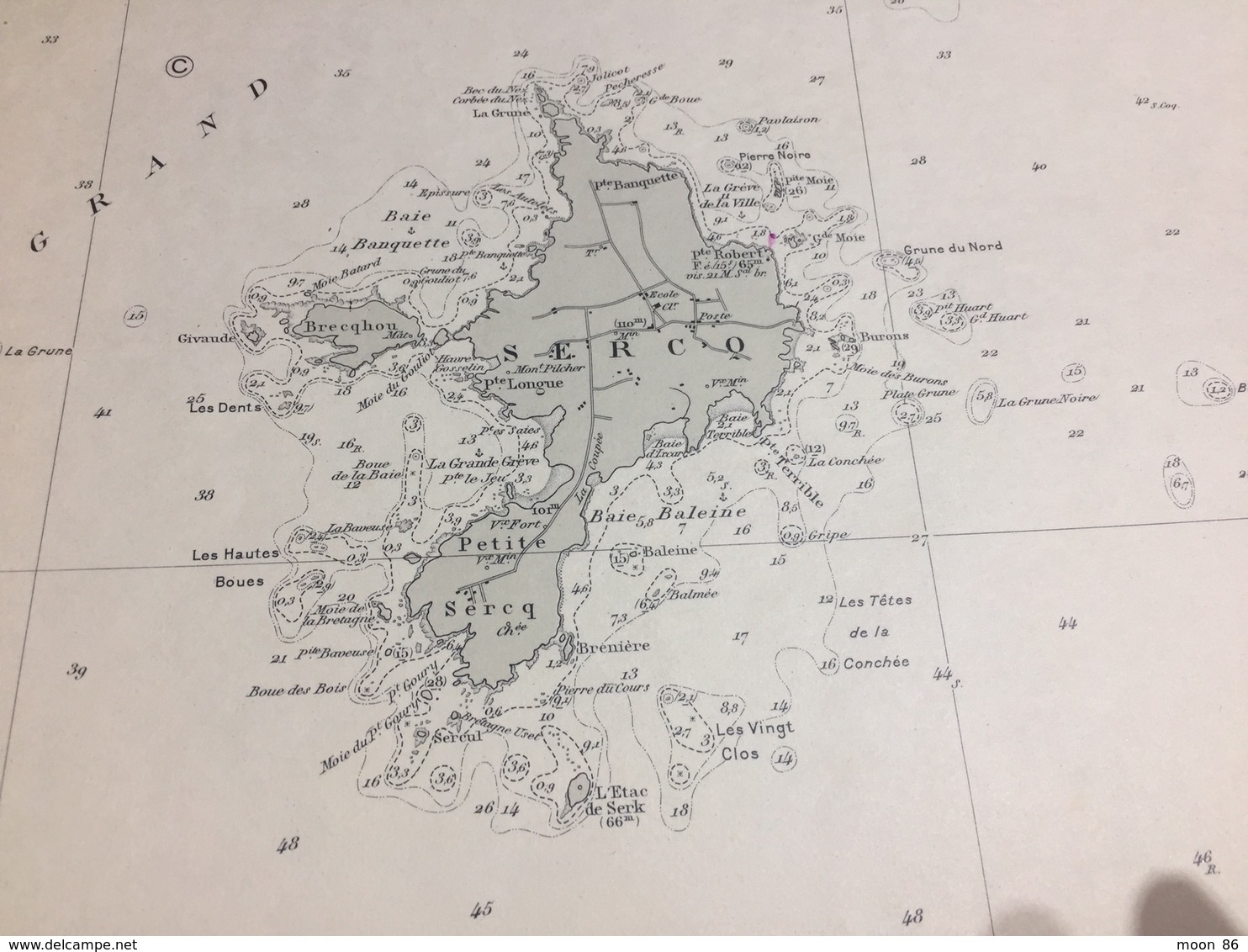 Carte Hydrographique Marine _ MANCHE - ILES GUERNESEY HERM SERCQ - Cartes Marines