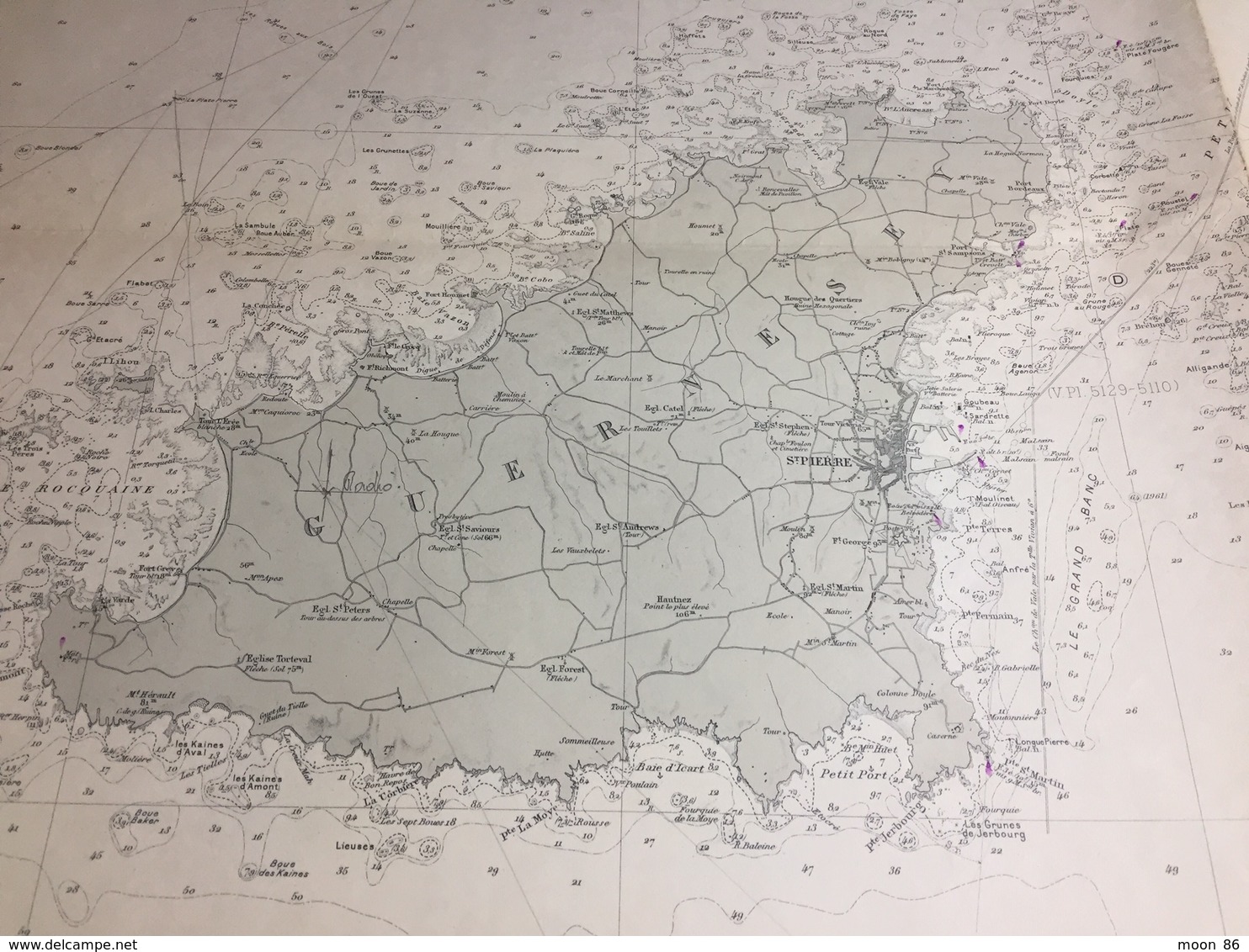 Carte Hydrographique Marine _ MANCHE - ILES GUERNESEY HERM SERCQ - Zeekaarten