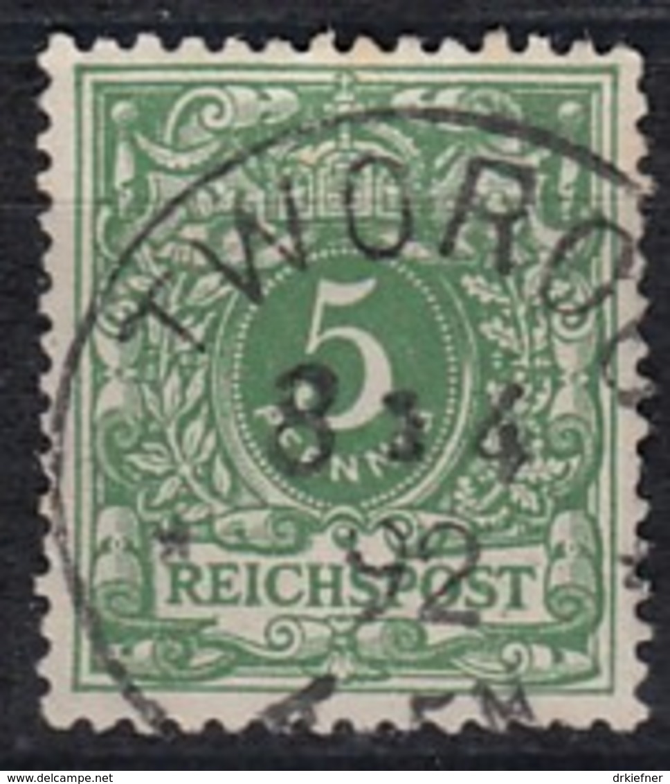 INFLA DR 46 C, Gestempelt, Geprüft, Krone/Adler 1889 - Oblitérés