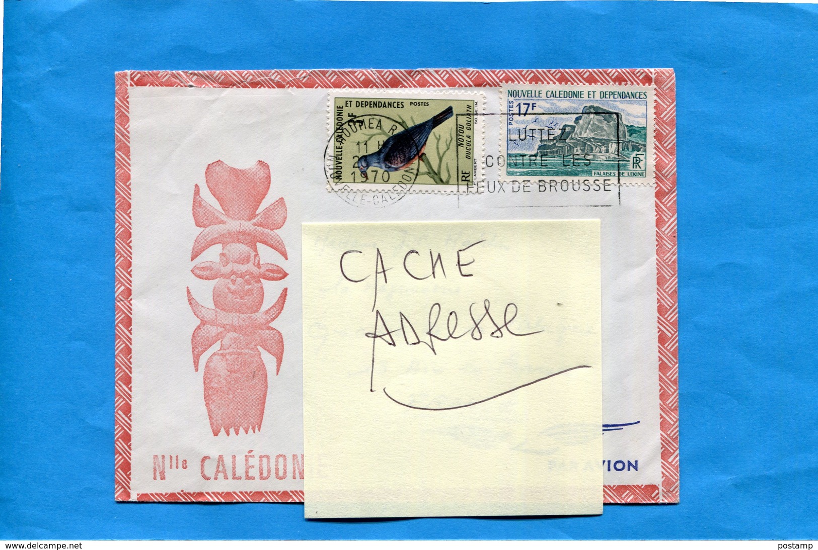 Marcophilie-Lettre>Françe-cad- Marseille-cad1970+flamme " Feu De Brousse-2 Stamps 331 Oiseau-bird-notou+336 Falaise - Covers & Documents