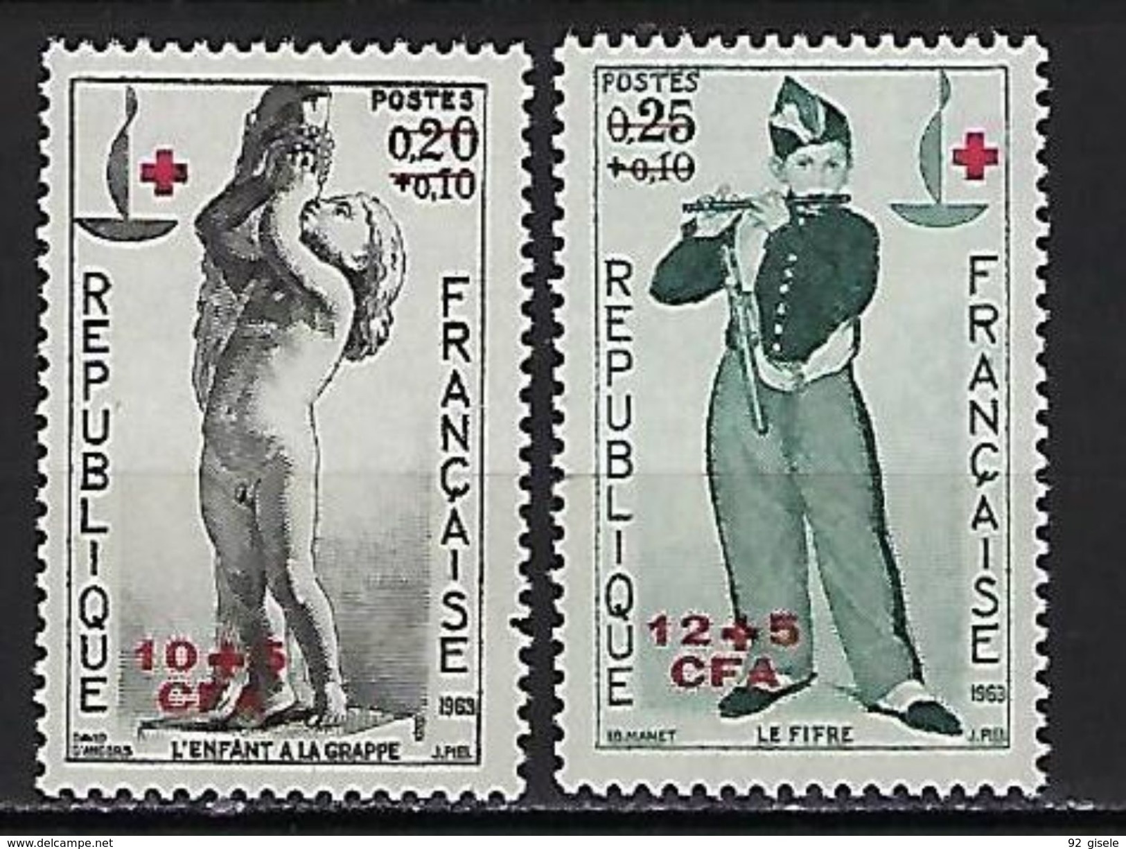 Reunion YT 357 & 358 " Croix-Rouge " 1963 Neuf** - Unused Stamps