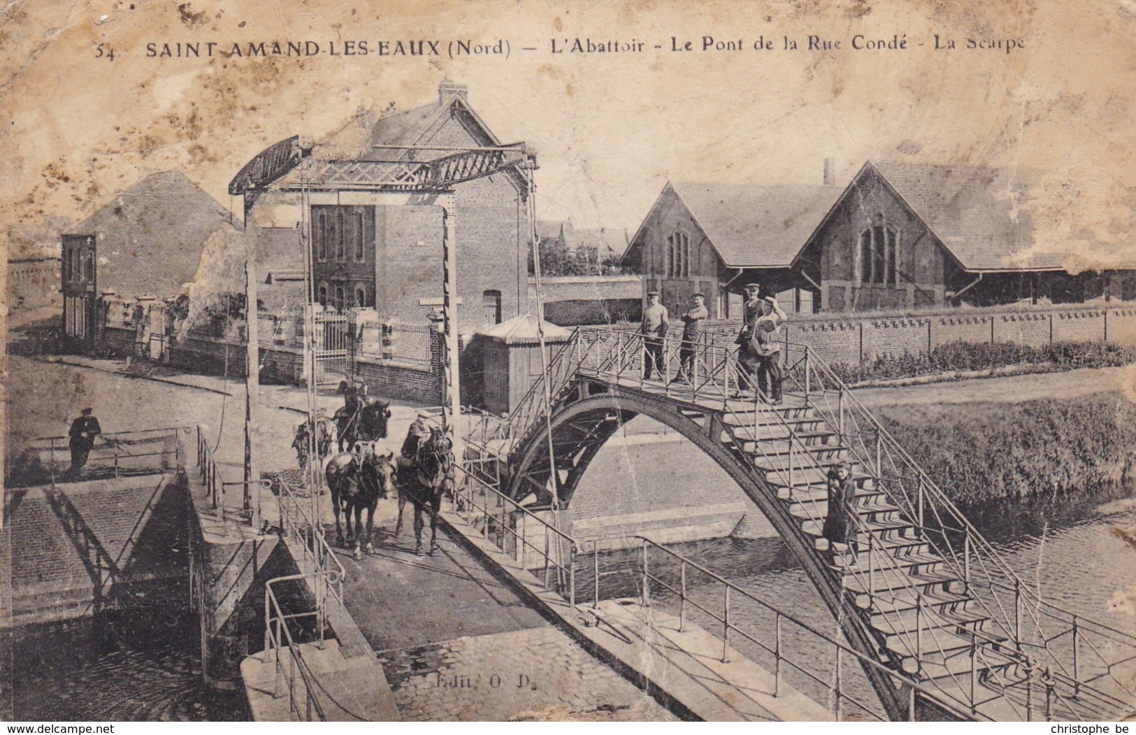 CPA Saint Amand Les Eaux, L'abbatoir. Le Pont De La Rue Condé (pk50612) - Saint Amand Les Eaux