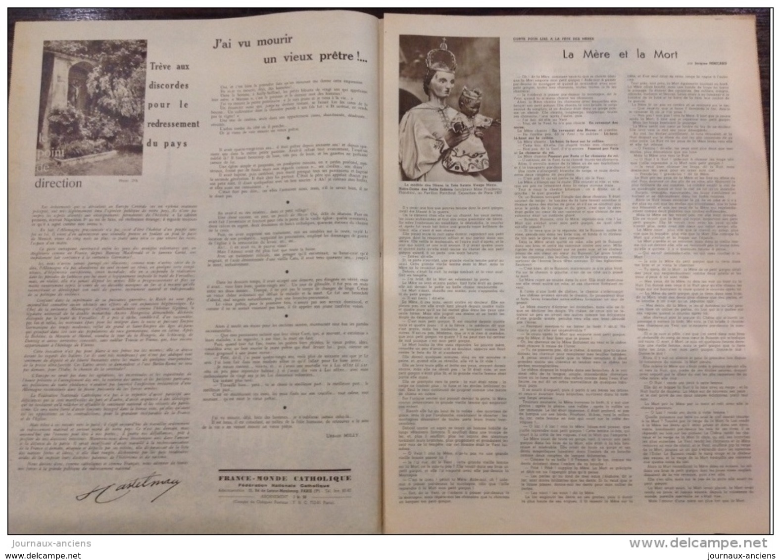 FRANCE MONDE CATHOLIQUE N° 52 MAI 1939 - DOMREMY - NOTRE DAME DE PARIS - DIOCÈS DE MEAUX - 1900 - 1949