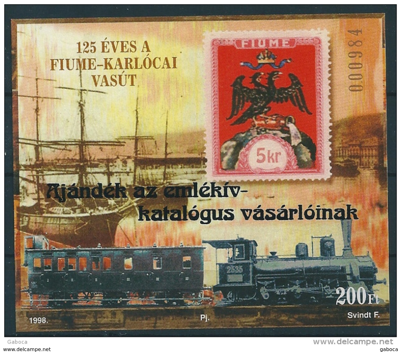 1262 Hungary Transport Railway Line Anniversary Overprint Memorial Sheet MNH RARE - Hojas Conmemorativas