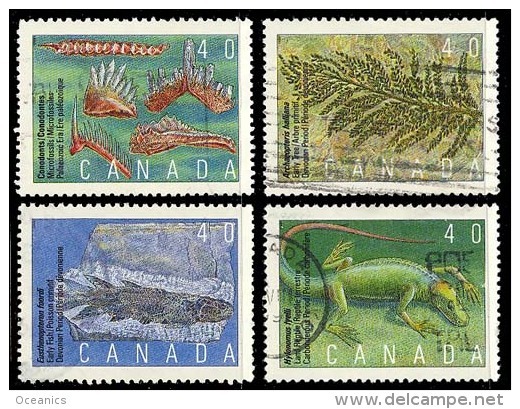 Canada (Scott No.1306-09 - Conodonts) (o) Série / Set - Oblitérés