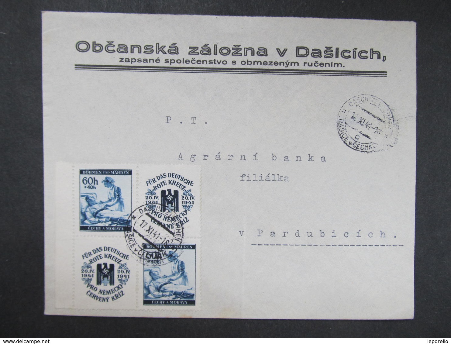 BRIEF Dasice Rotes Kreuz 1941 ///  D*35102 - Briefe U. Dokumente