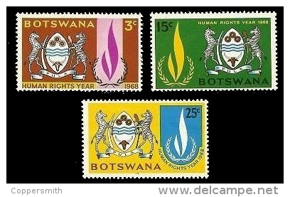 (006) Botswana  1968 / Human Rights / Droits Homme / Menschenrechte ** / Mnh  Michel 40-42 - Botswana (1966-...)