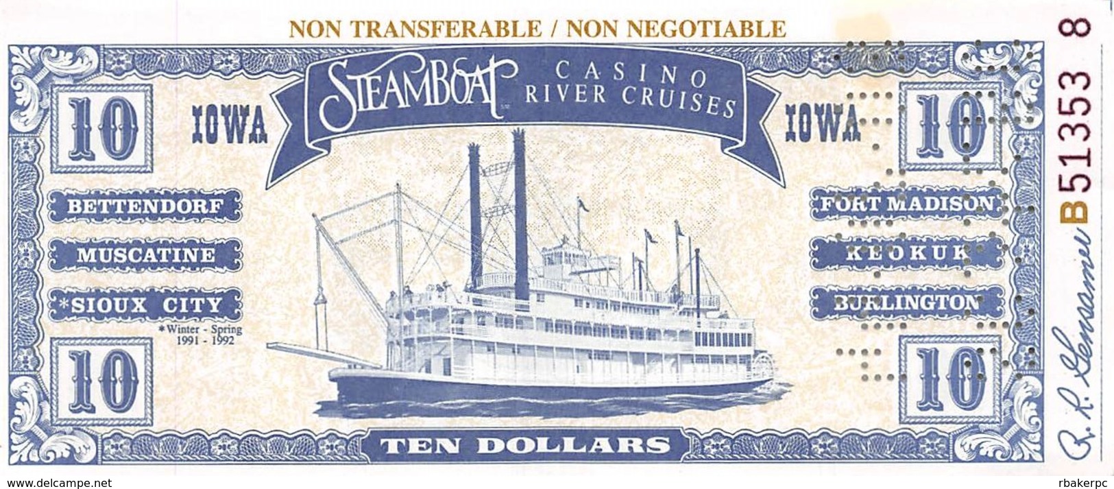 Emerald Lady Steamboat Casino River Cruises - $10 Coupon - Advertising