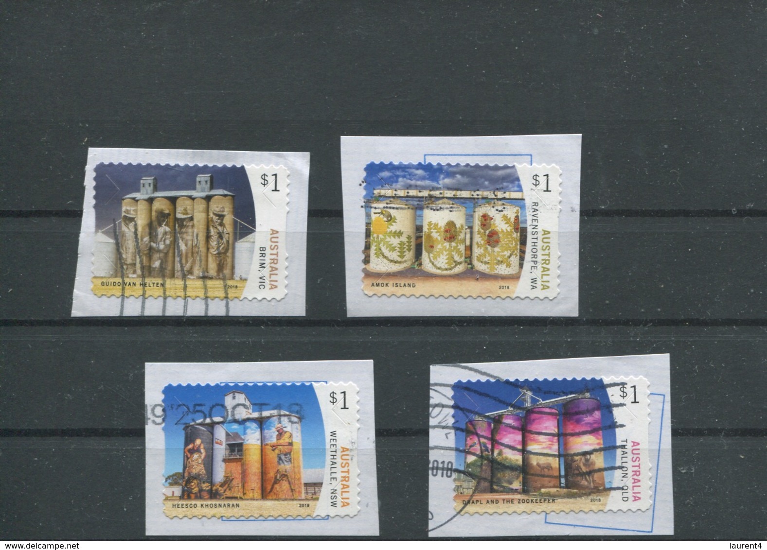 (stamp 15-11-2018 - X100) Australia - Used Stamps 2018 - Silos (2 X 4) - Used Stamps