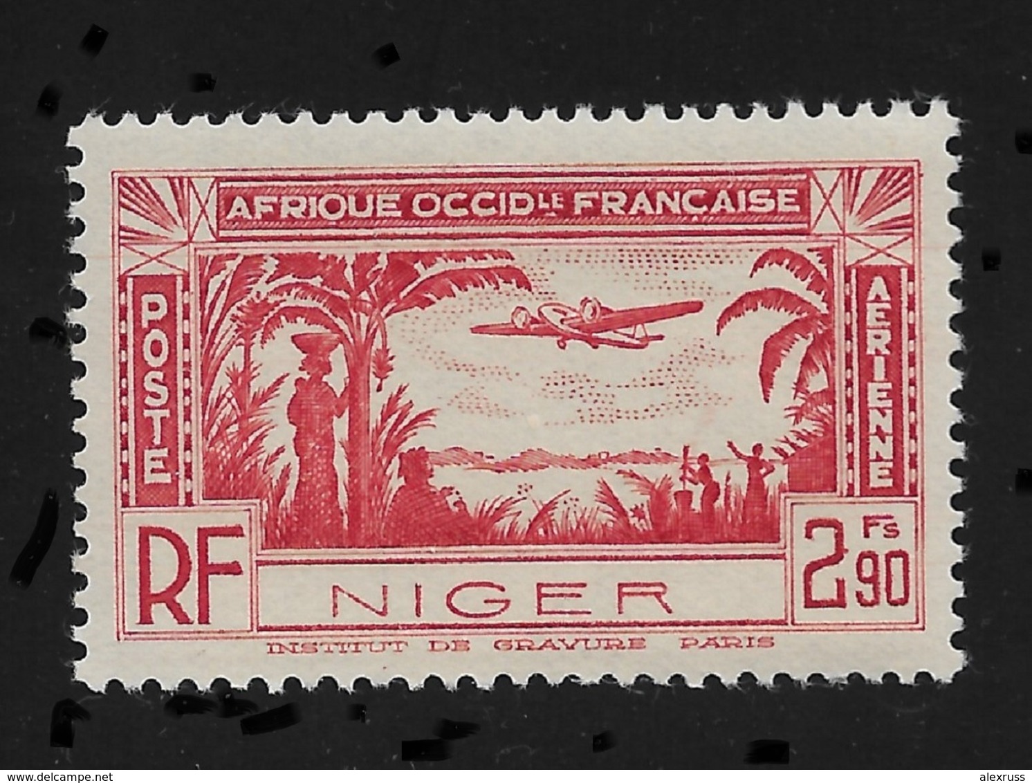 Niger 1940,Omnibus Air Mail 2.90fr,Scott # C2,XF Superb MNH**OG (FR-1) - Unused Stamps