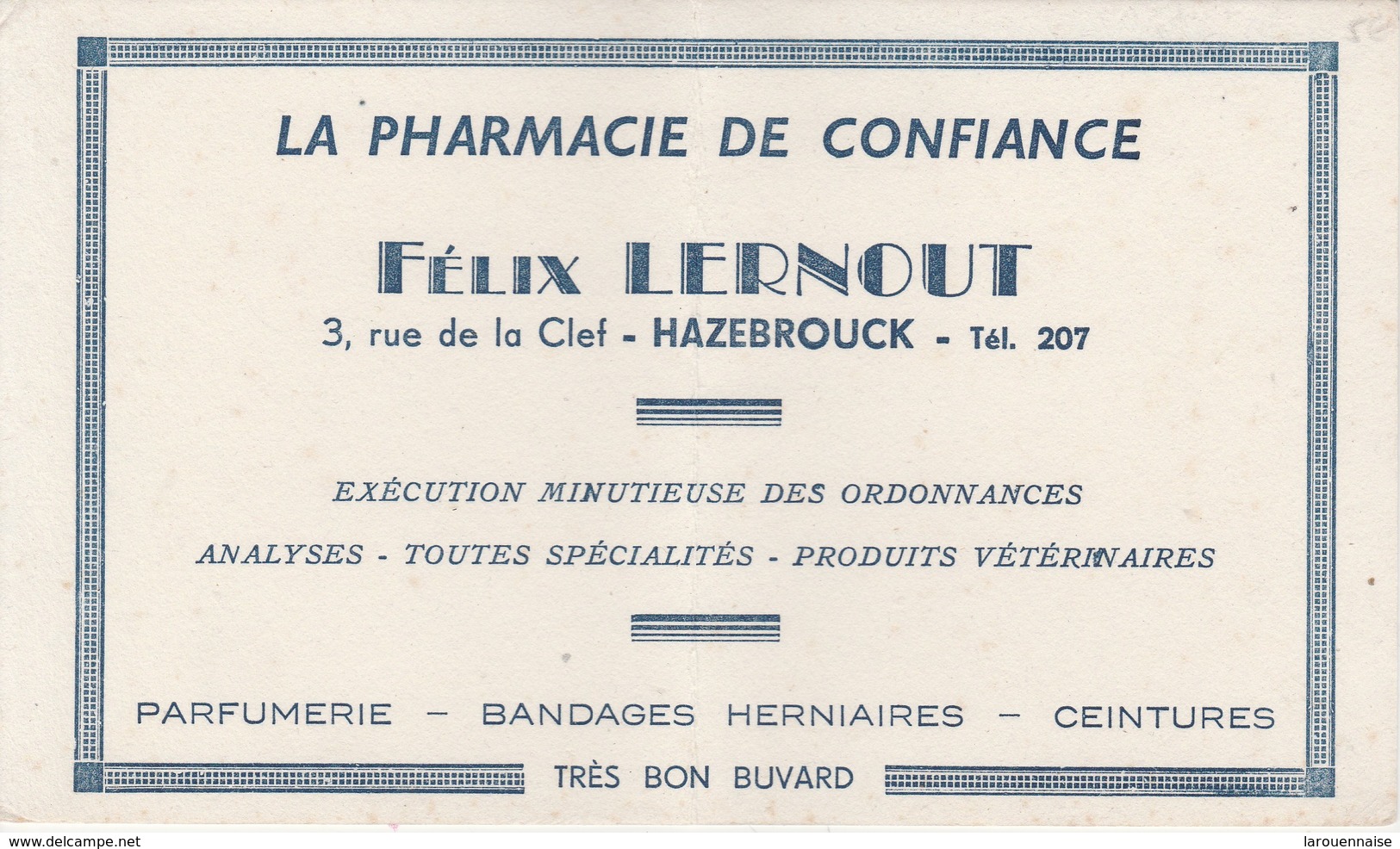 La Pharmacie De Confiance Félix Lernout 3, Rue De La Clef Hazebrouck - Produits Pharmaceutiques