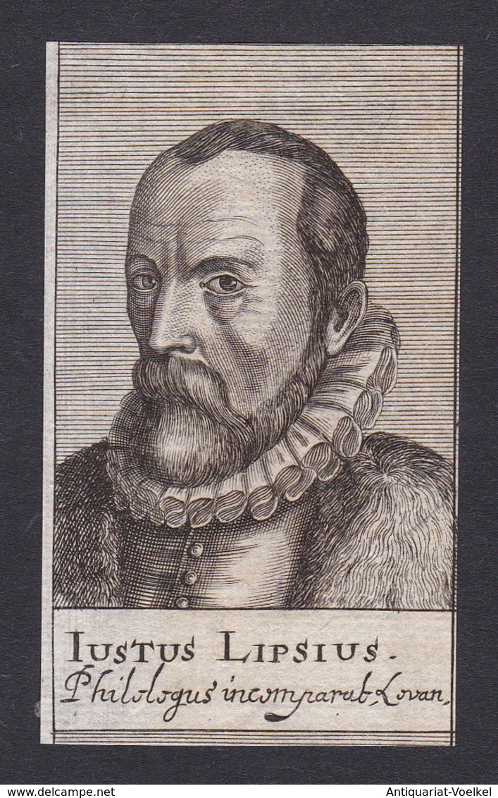 Iustus Lipsius / Justus Lipsius / Philosopher Philosoph Löwen - Stiche & Gravuren