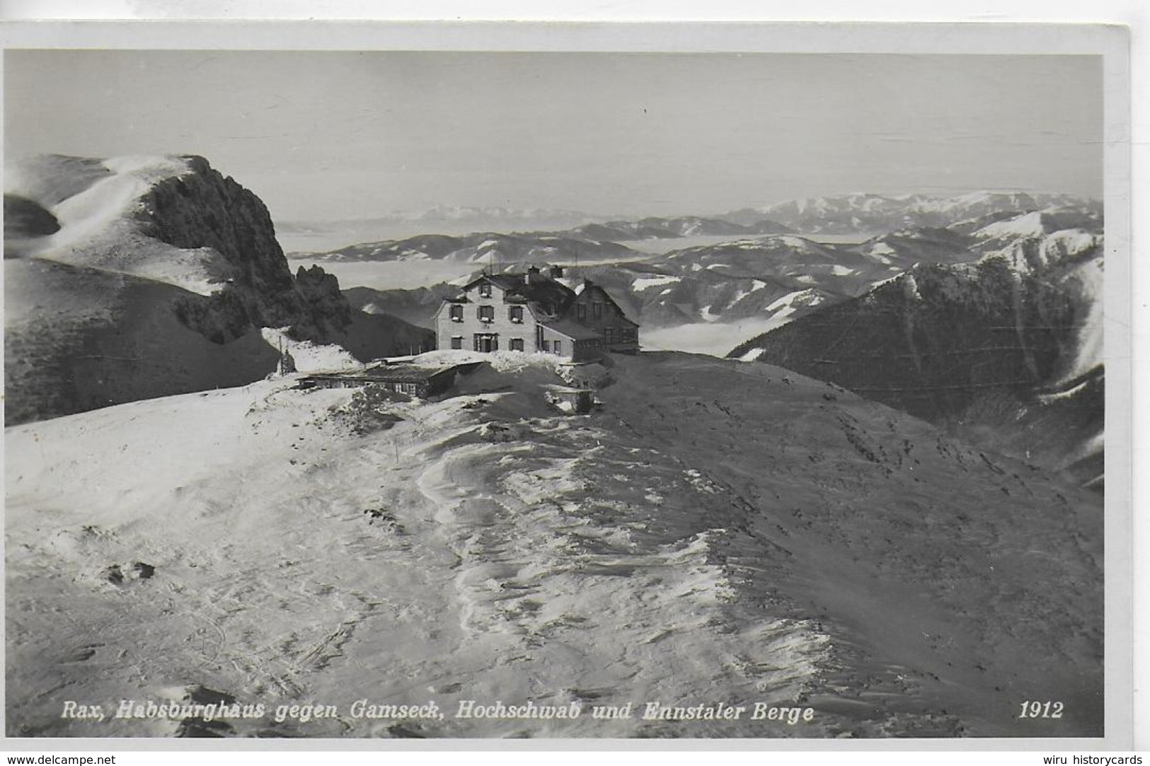 AK 0079  Rax - Habsburghaus Gegen Gamseck , Hochschwab Und Ennstaler Berge Um 1938 - Raxgebiet