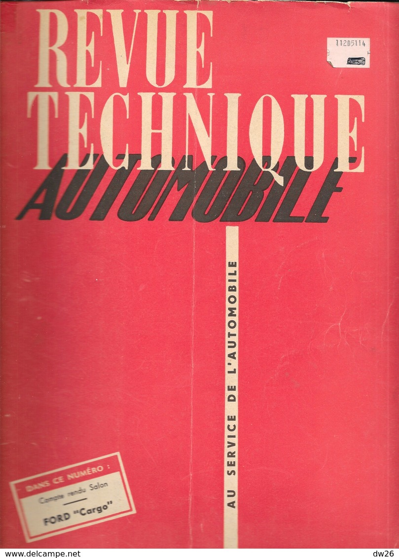 Revue Technique Automobile Novembre 1951 - N° 67: Ford Cargo, Compte-rendu Salon De L'Auto - Auto