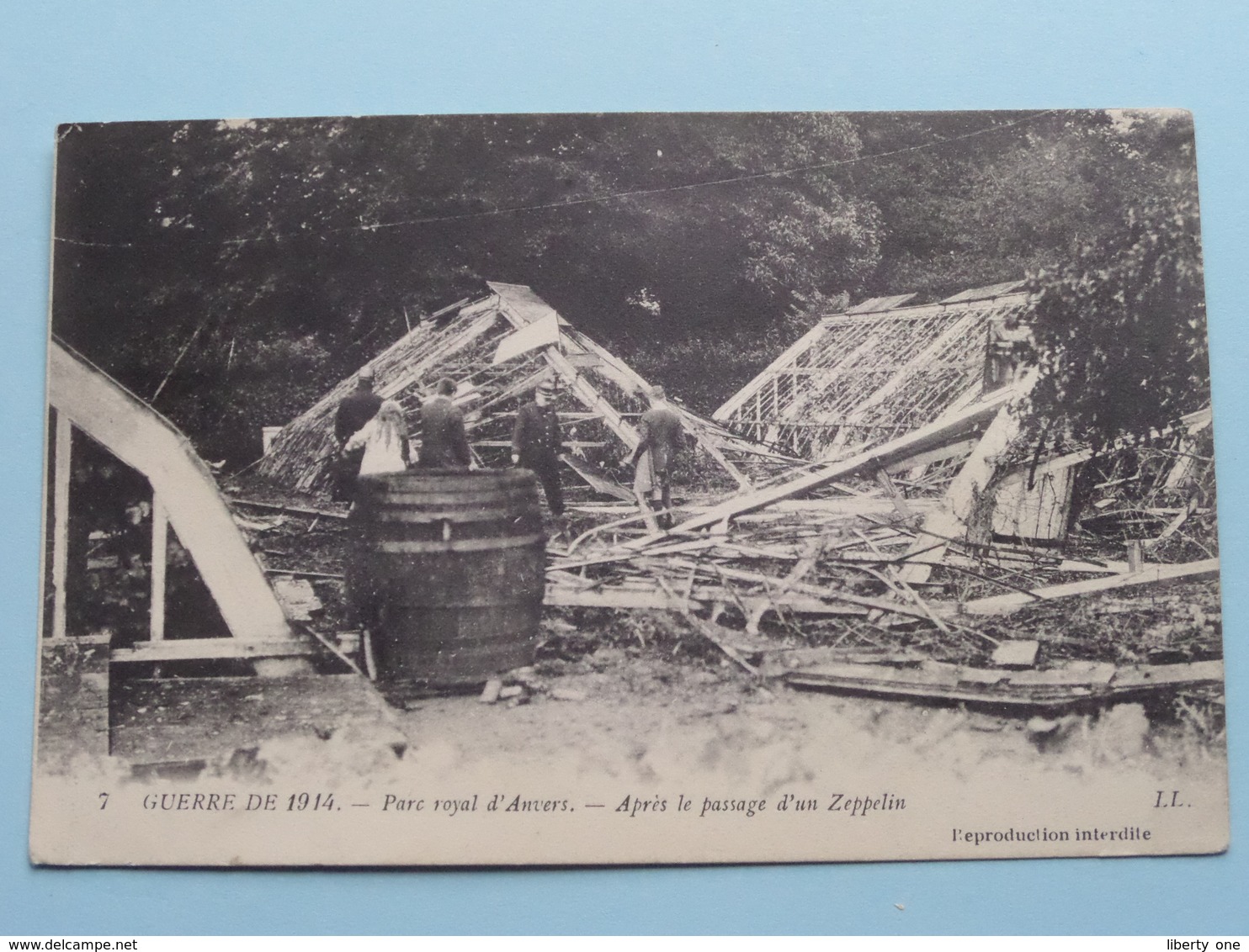 Parc Royal D'Anvers - Après Le Passage D"un Zeppelin ( L.L. - 7 ) Anno 19... ( Zie Foto's ) ! - War 1914-18