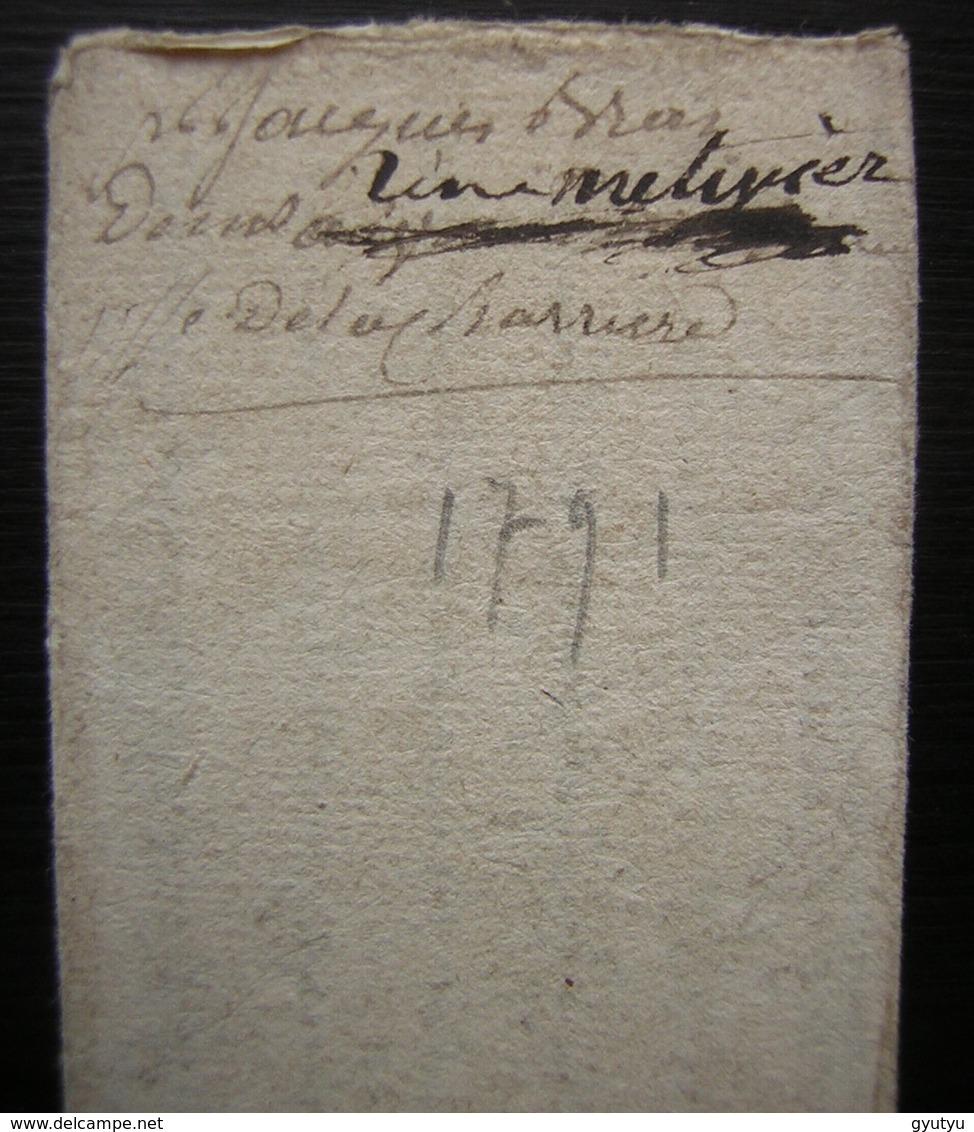 1791 Généralité De Poitiers, Document Concernant Jacques Brar (à Déchiffrer) - Manuscrits