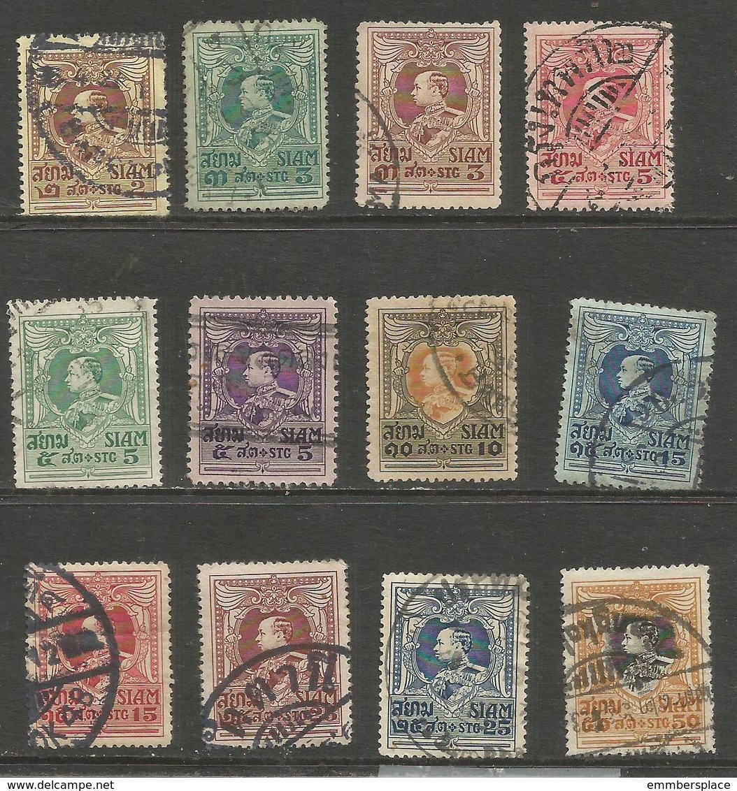 Thailand - 1920 King Vajiravudh Used    Sc 187-98 - Thailand