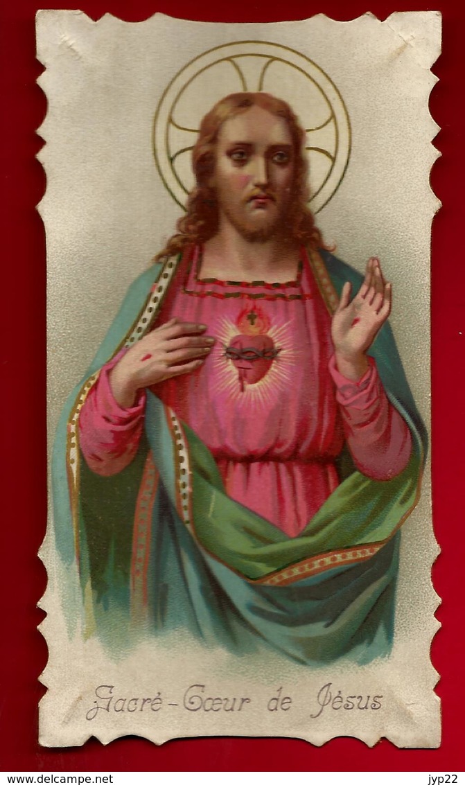 Image Pieuse Holy Card Ciselée Communion Adolpha Carrère 1-06-1899 - Santini