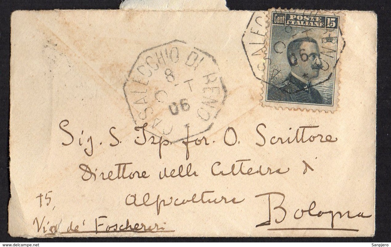 ITALY KINGDOM ITALIA REGNO 1906. CASALECCHIO DI RENO BOLOGNA LETTERA COVER - Interi Postali