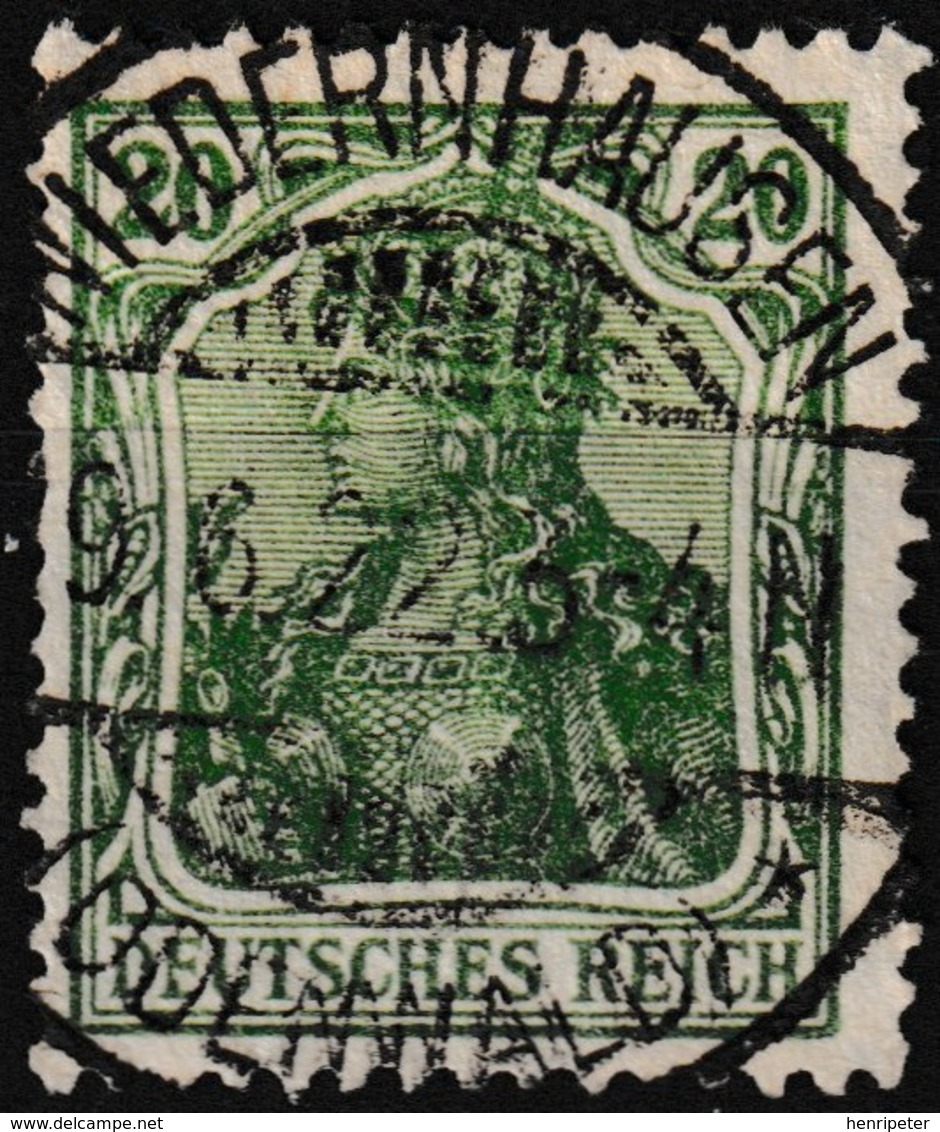 Timbre-poste Oblitéré - Germania Mit Kaiserkrone DEUTSCHES REICH Fond Ligné - N° 121 (Yvert) - Empire 1920 - Usati