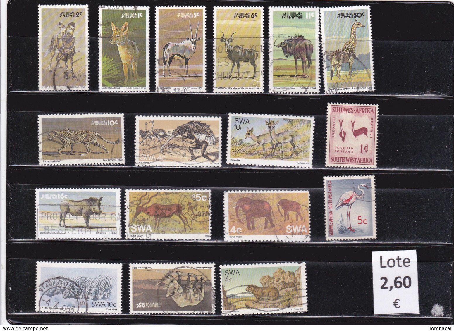 Namibia  S.W.A.-  Lote  17   Sellos Diferentes  Fauna   -  11/10216 - Namibia (1990- ...)