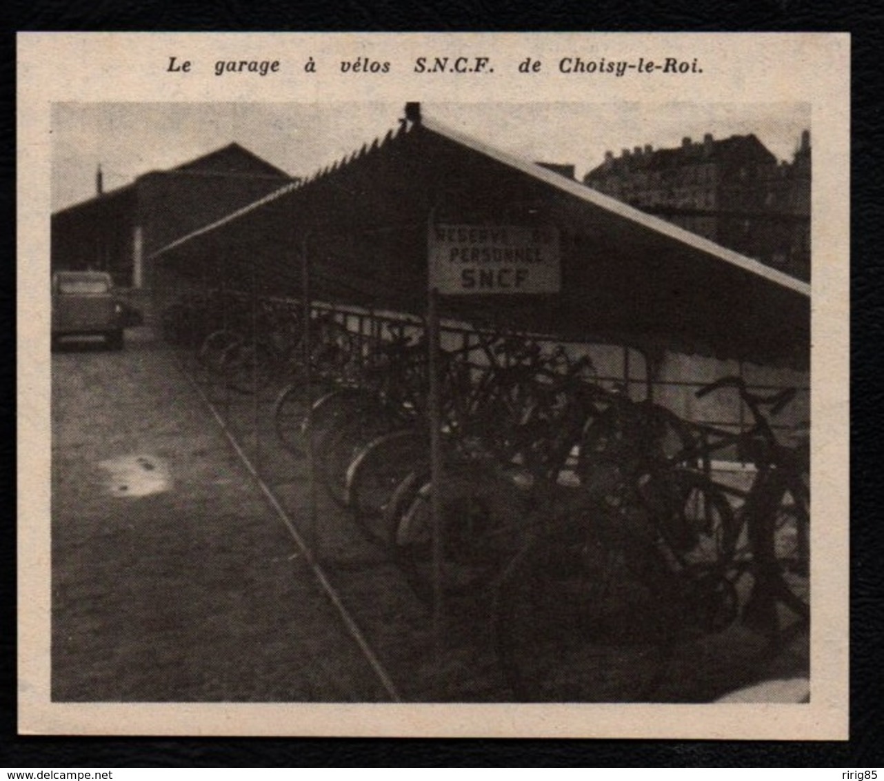 1963  --  GARAGE A VELOS SNCF DE CHOISY LE ROI  N367  Avec Citroen 2cv - Unclassified