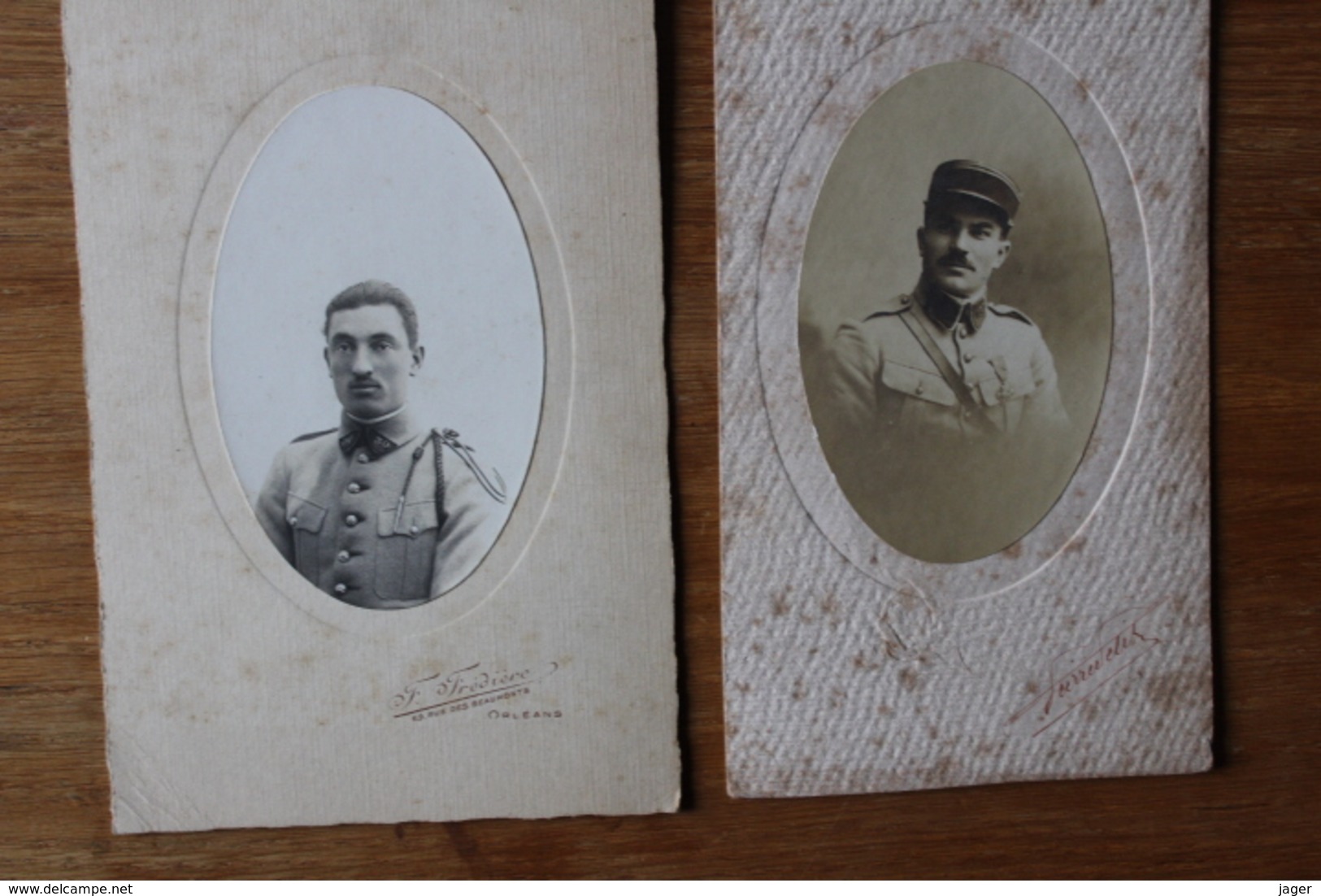 4 Photos Cabinet Poilus Guerre De 1914 1918 - Guerra, Militares