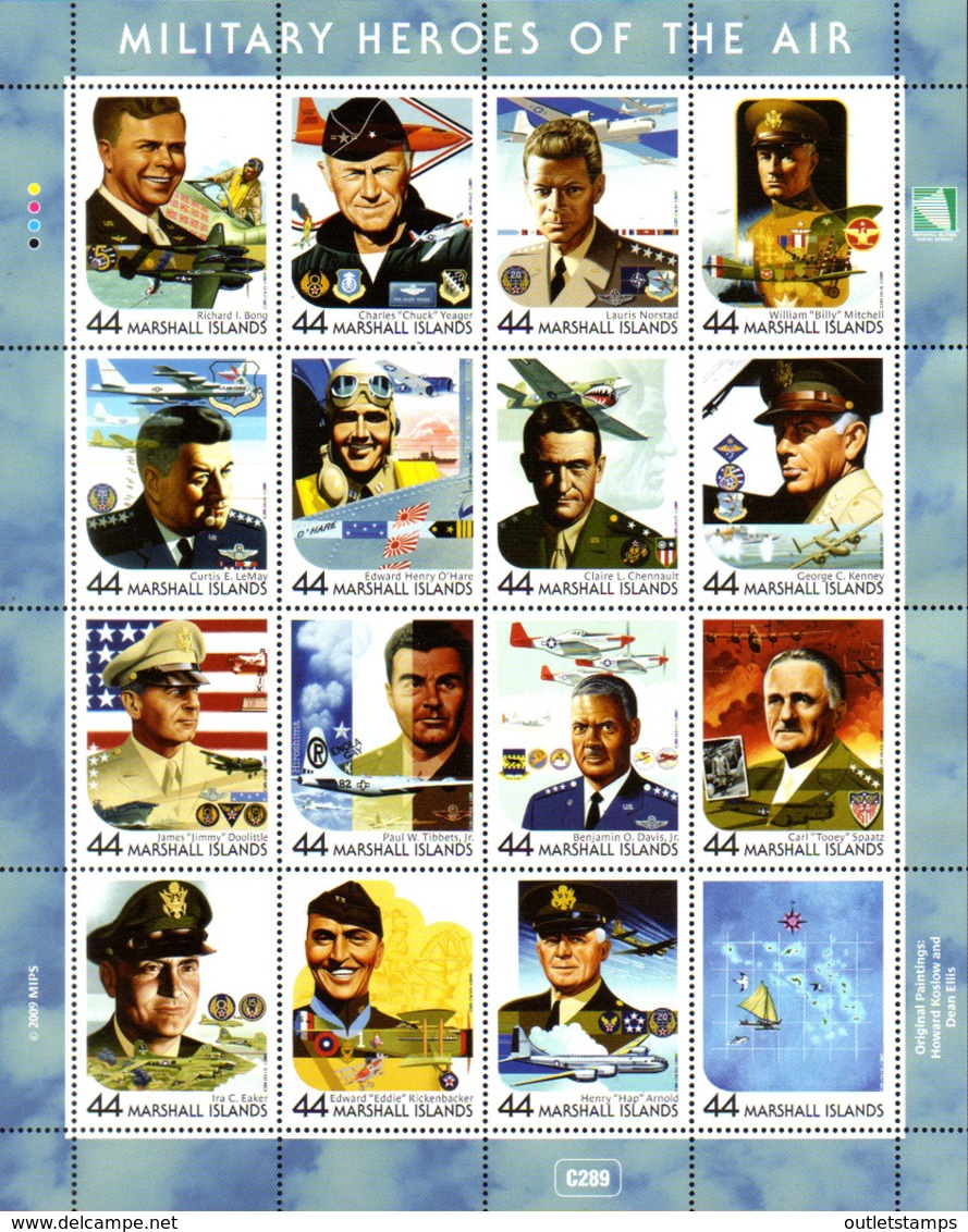 Ref. 233318 * NEW *  - MARSHALL Islands . 2009. HEROES DE LA ARMADA AMERICANA - Islas Marshall