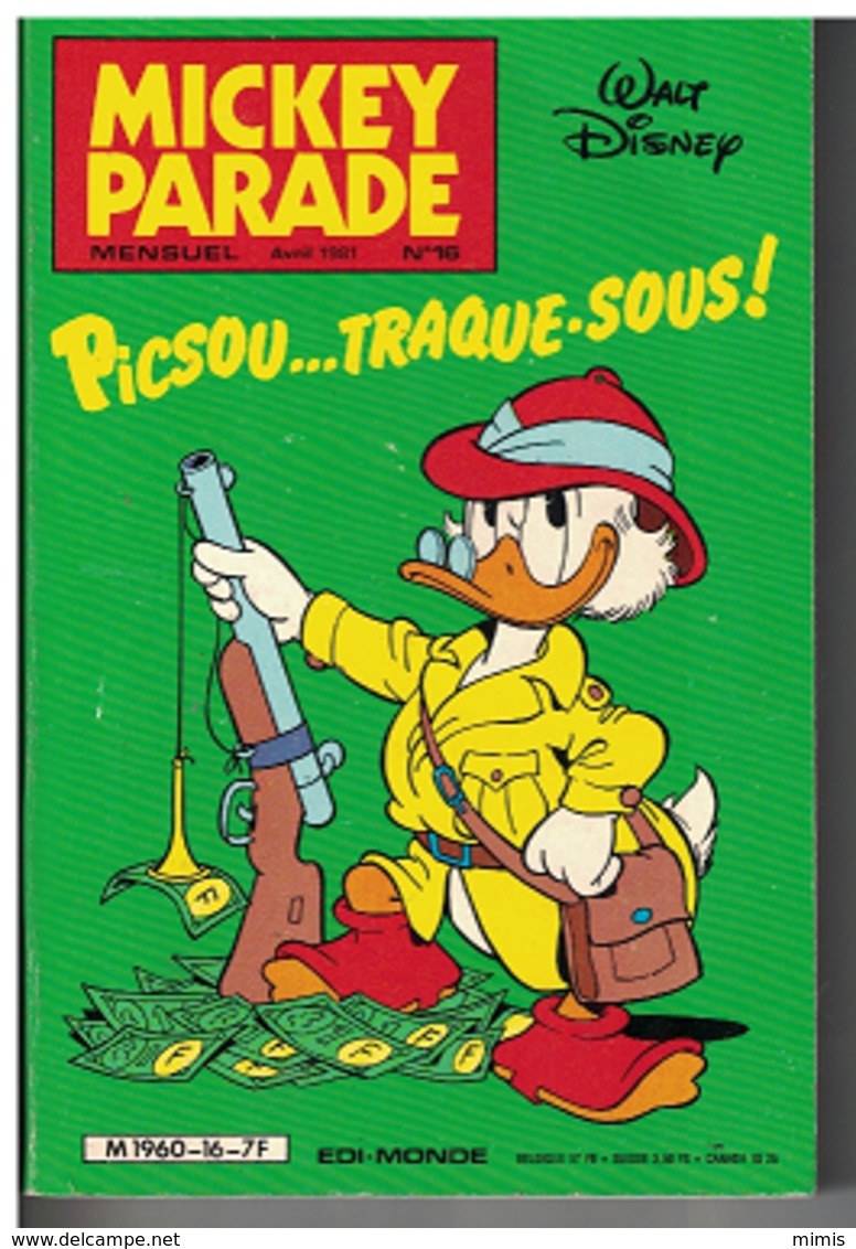 MICKEY PARADE   N°  16    PICSOU...TRAQUE-SOUS ! - Disney