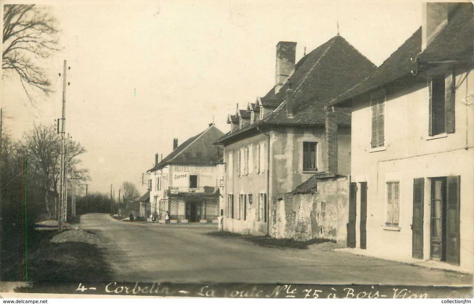 CARTE PHOTO FRANCE 38 " Corbelin, RN 75 à Bois Vion" - Corbelin