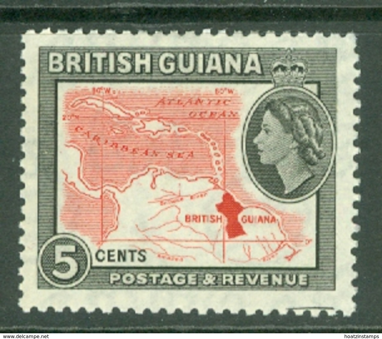 British Guiana: 1954/63   QE II - Pictorial   SG335     5c      MH - Britisch-Guayana (...-1966)