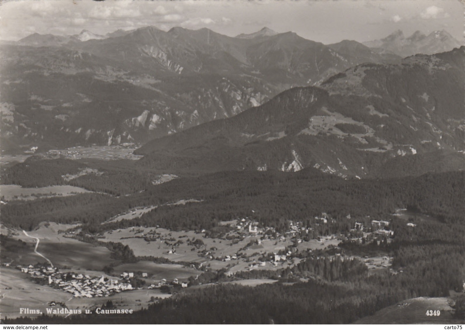 Suisse - Flims - Waldhaus U. Caumasee - 1955 - Cachet Naraus Bergrestaurant - Flims