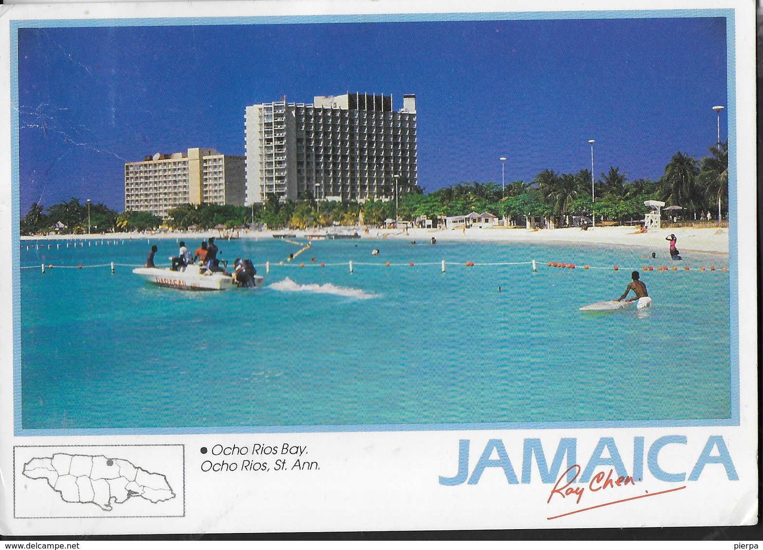 JAMAICA - OCHO RIOS BAY - VIAGGIATA 1998 FRANCOBOLLO ASPORTATO - Altri & Non Classificati