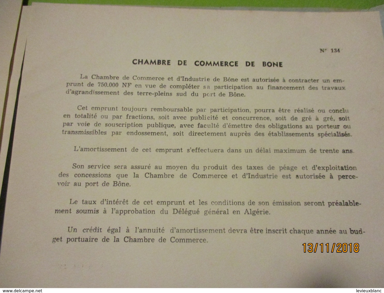 Guerre d'Algérie/La semaine en Algérie du 13 au 19 juillet 1961/Délégation Générale en Algérie/ N°134/1961      VPN169