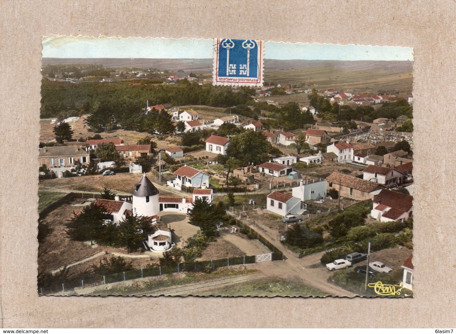 CPSM Dentelée - ILE-de-NOIRMOUTIER (85) - BARBATRE - Vue Aérienne Du Quartier Du Moulin En 1968 - Ile De Noirmoutier