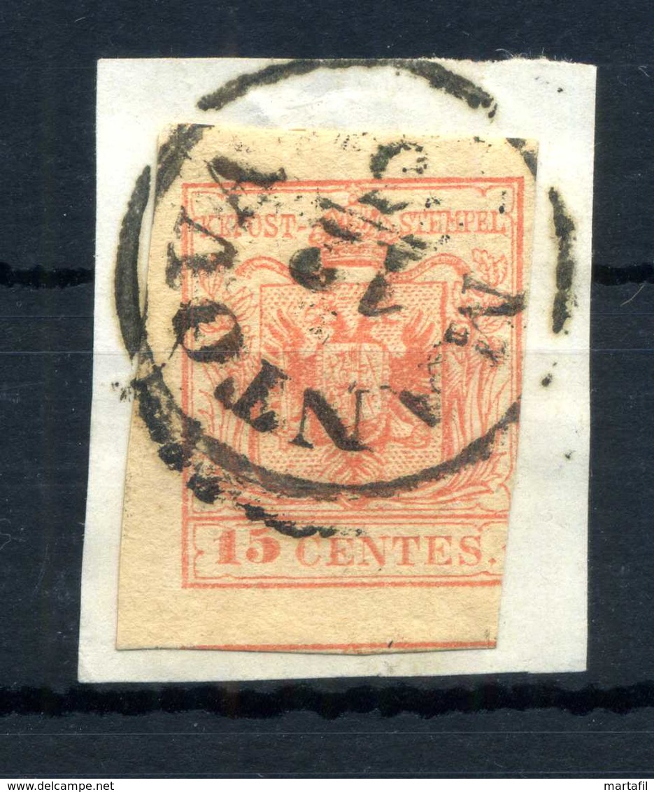 1850 LOMBARDO VENETO 15cent USATO - Lombardo-Veneto