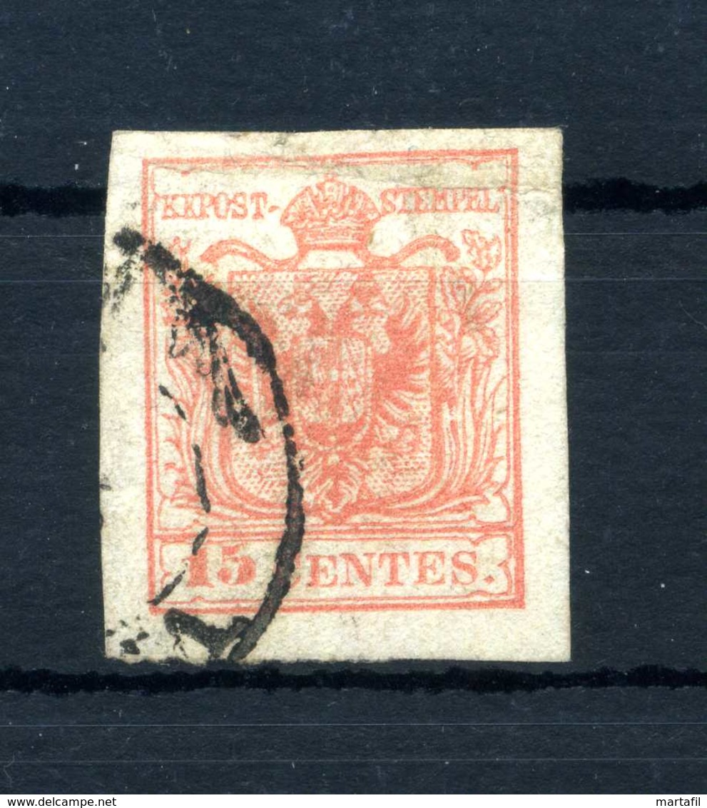 1850 LOMBARDO VENETO 15cent USATO - Lombardo-Veneto