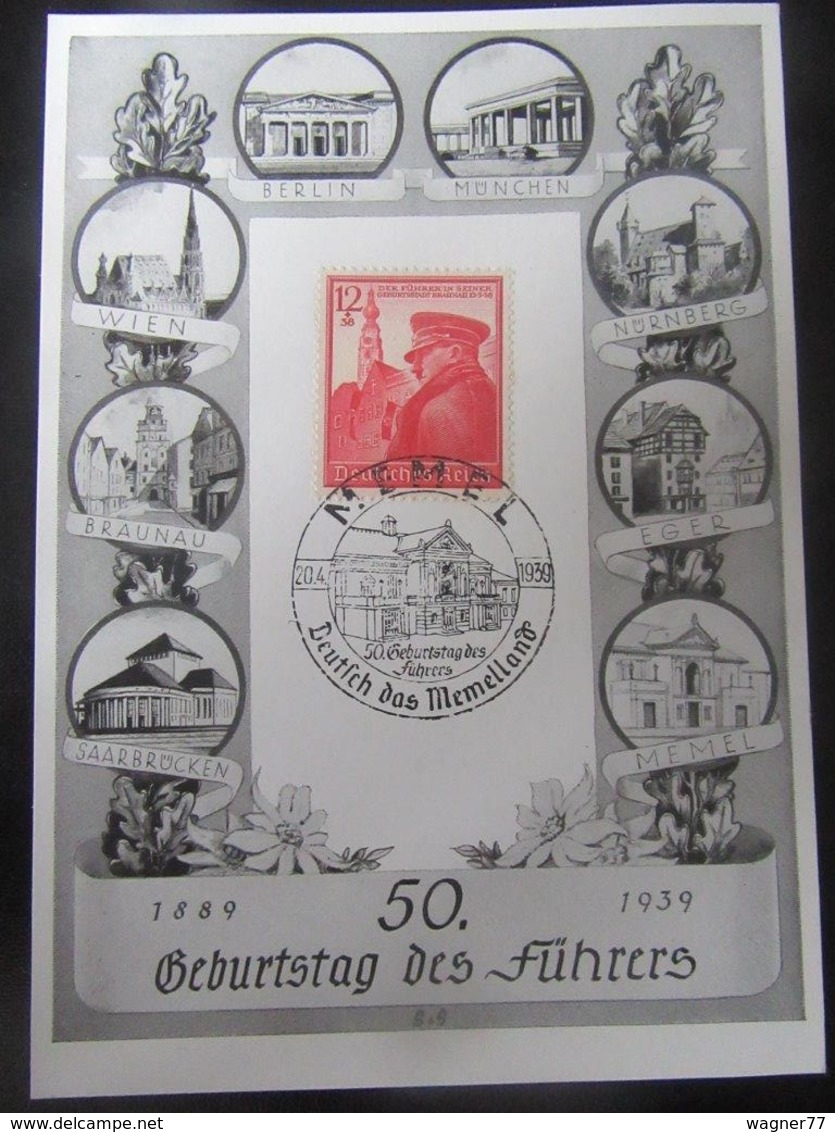 Postkarte Gedenkkarte "Geburtstag Des Führers" 1939 - Lettres & Documents