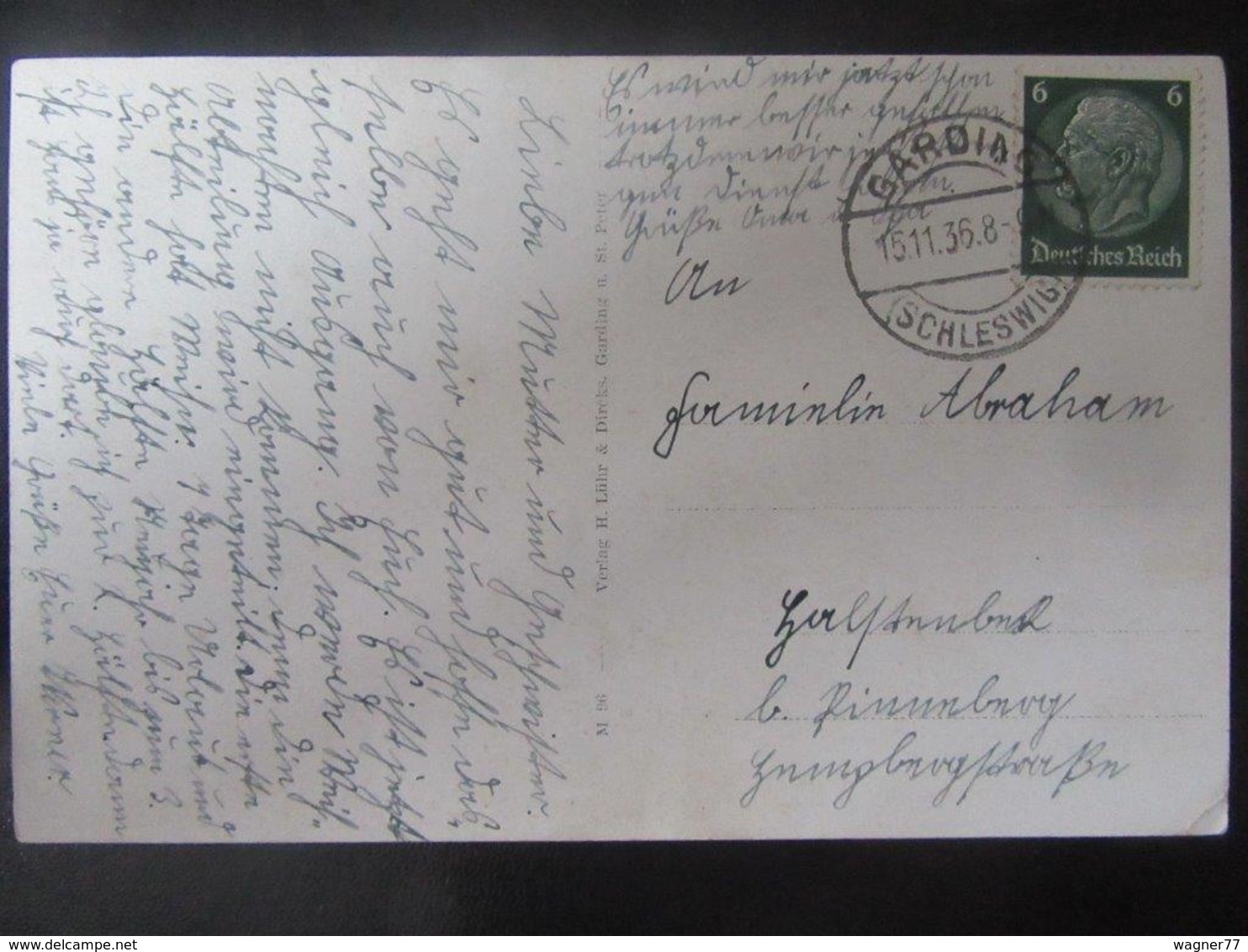 Postkarte Reichsarbeitsdienst Garding 1936 RAD Lager - Nordfriesland