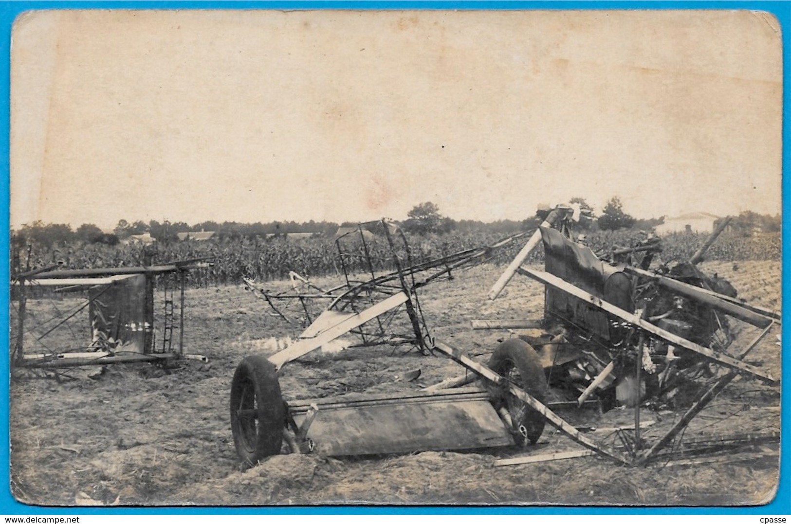 CPA CARTE-PHOTO Accident D'Avion * Aviation - Accidents