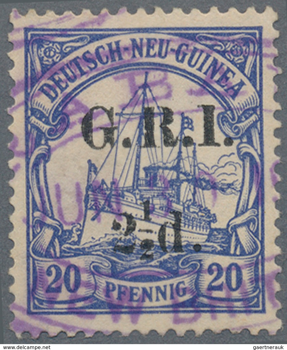 Deutsch-Neuguinea - Britische Besetzung: 1914: 2½ D. Auf 20 Pf. Violettultramarin, Mit Aufdruck 'G.R - Deutsch-Neuguinea