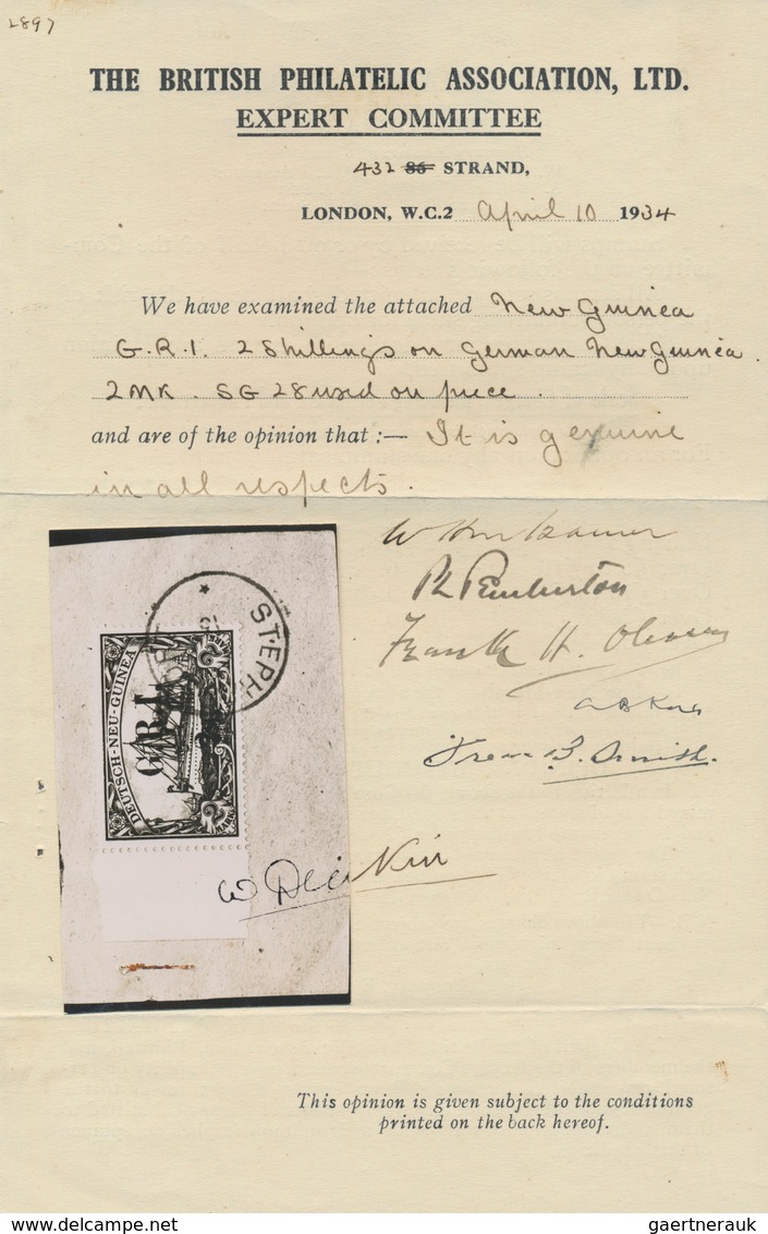 Deutsch-Neuguinea - Britische Besetzung: 1914: 2 S. Auf 2 M. Schwärzlichblau, Aufdruck 'G.R.I.' In T - German New Guinea